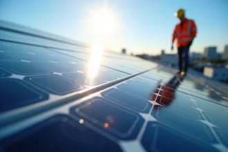 Panneau solaire bifacial illustrant sa conception et ses avantages