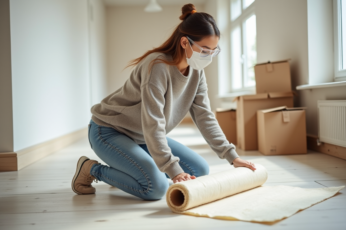 Jeune femme posant de l