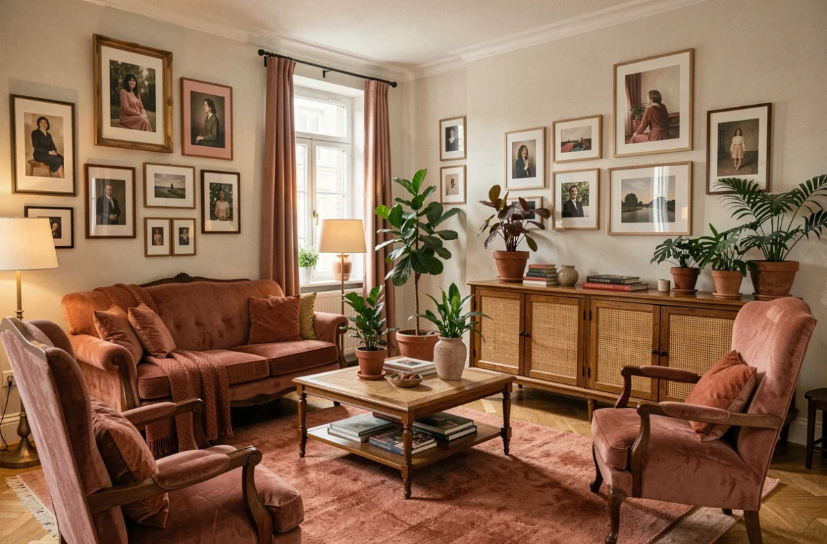 Intérieur personnalisé conçu par Gabrielle Home Design à Angers avec mobilier vintage et décoration sur mesure