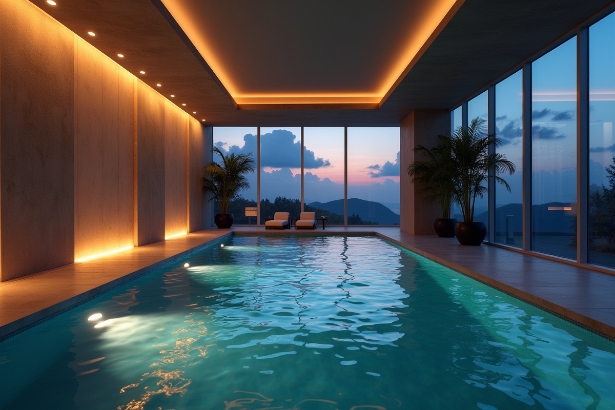 éclairage piscine