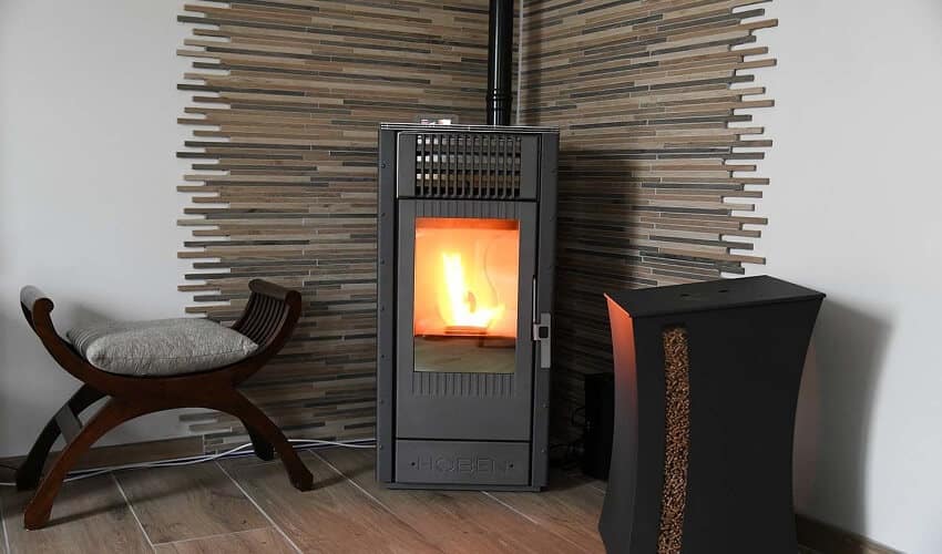 habiller mur poêle à bois