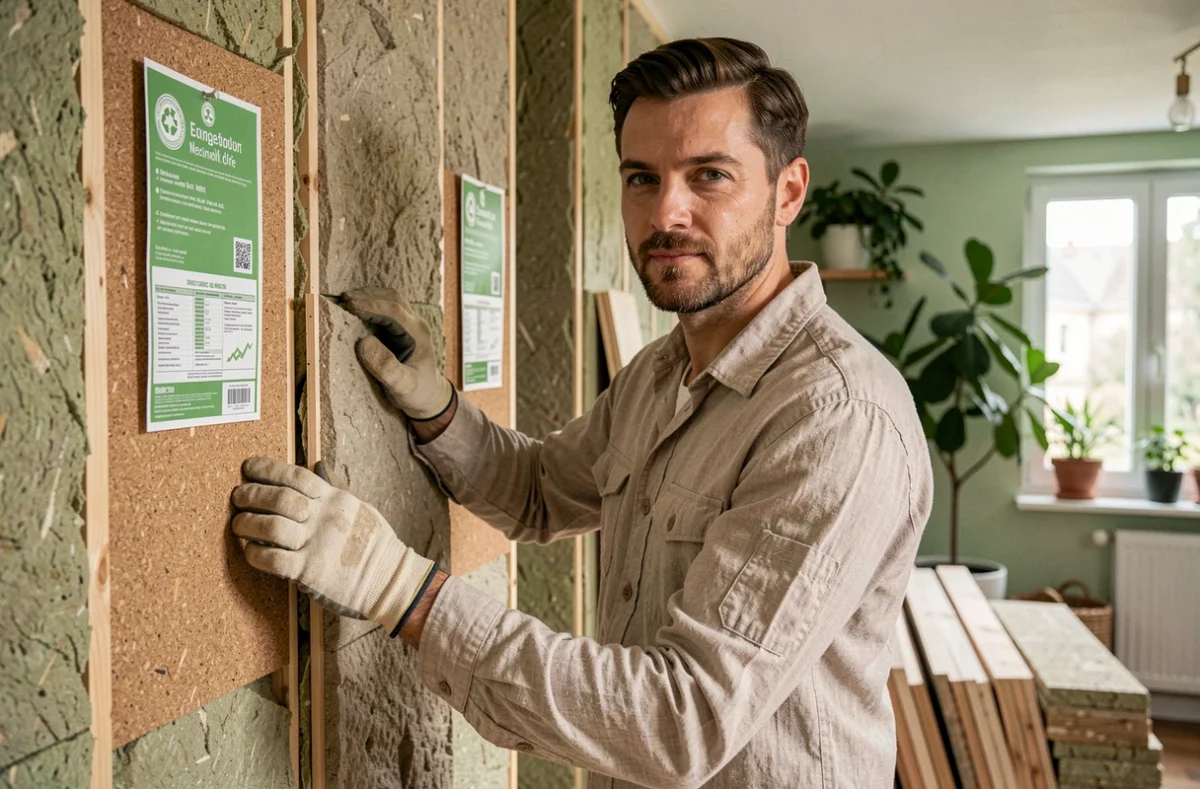 Spécialiste JS Écologie posant des matériaux isolants écologiques dans un appartement parisien certifié